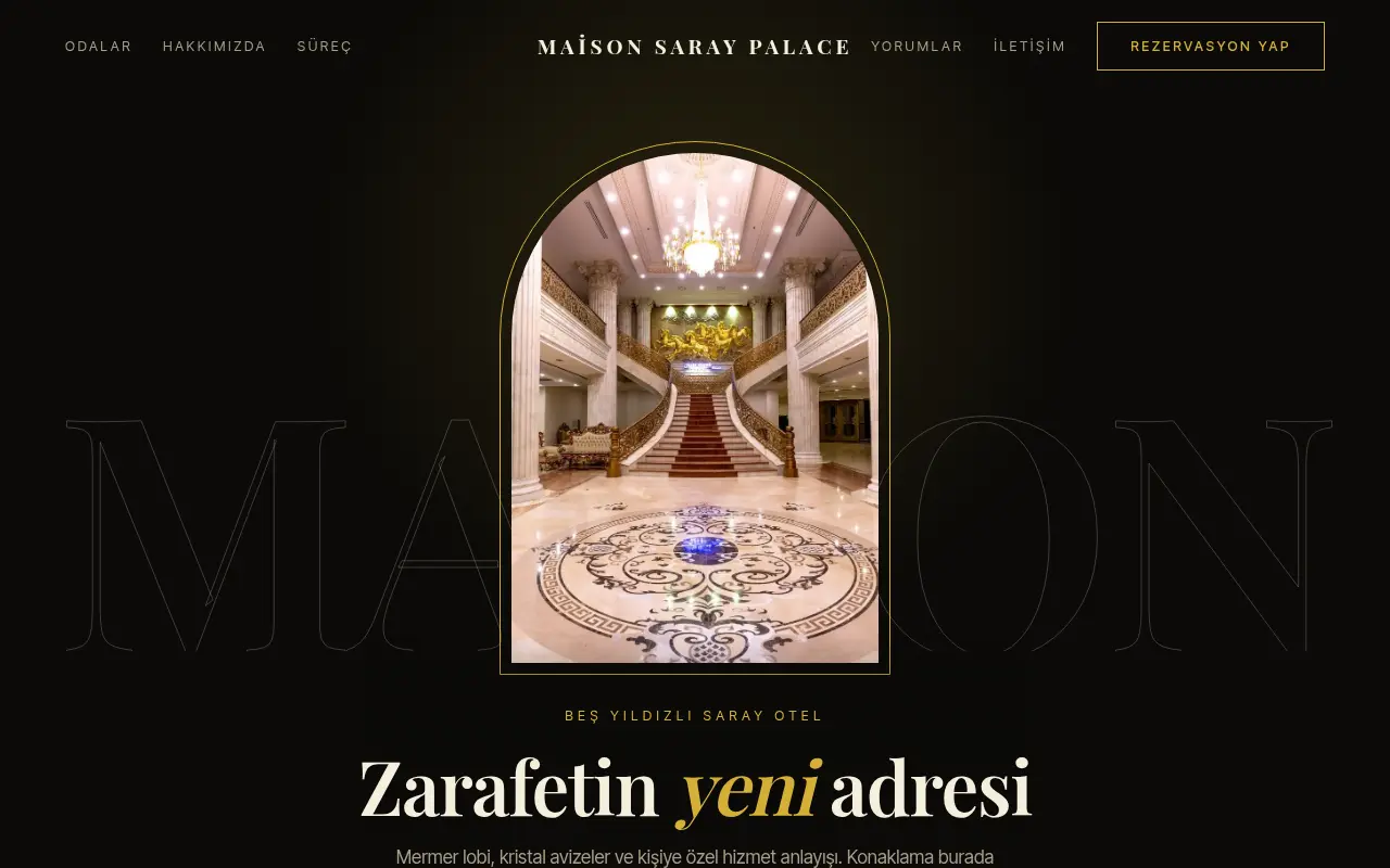 Butik Şehir Oteli Web Sitesi — Maison Saray Palace